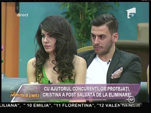 Cu ajutorul concurenților protejați, Cristina a fost salvată de la eliminare!