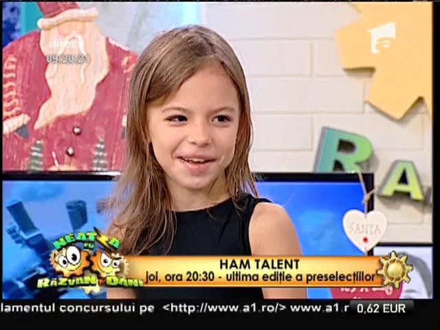 Adela, fetiță care a făcut show total la Ham Talent, împreună cu Ina, cățelușa ei, a venit în platoul de la Neatza
