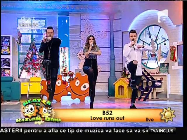Tudor, Vlad și Andra, de la B52, show de senzaţie! Au c&acirc;ntat "Love Runs Out" de la  OneRepublic şi au fost magnifici