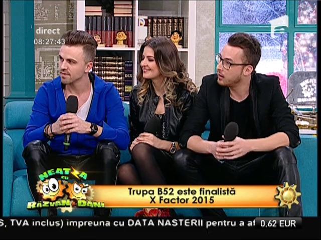 Trupa B52, despre experienţa de X Factor 2015