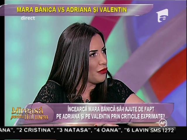Adriana și Valentin vs. Mara Bănică: &rdquo;Sunt campioană la certat și ironizat. Știe toată lumea!&rdquo;
