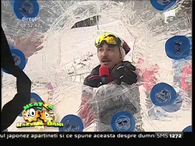 Nebunie pe p&acirc;rtia Kalinderu din Buşteni! Lidia Buble se rostogoleşte la vale &icirc;ntr-o bilă gonflabilă