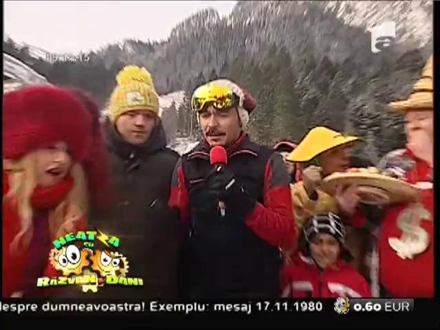 Unul &icirc;mpinge, altul trage! Matinalii au uitat de frig! Concurs de tăiat BUŞTENI, la OPT ani de &ldquo;Neatza&rdquo;