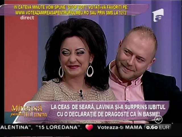 La ceas de seară, Lavinia și-a surprins iubitul cu o declarație de dragoste ca &icirc;n basme!