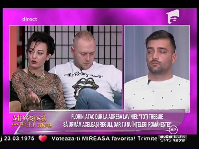 Războiul dintre Lavinia şi Florin a &icirc;nceput de la primele lui clipe &icirc;n competiţie!