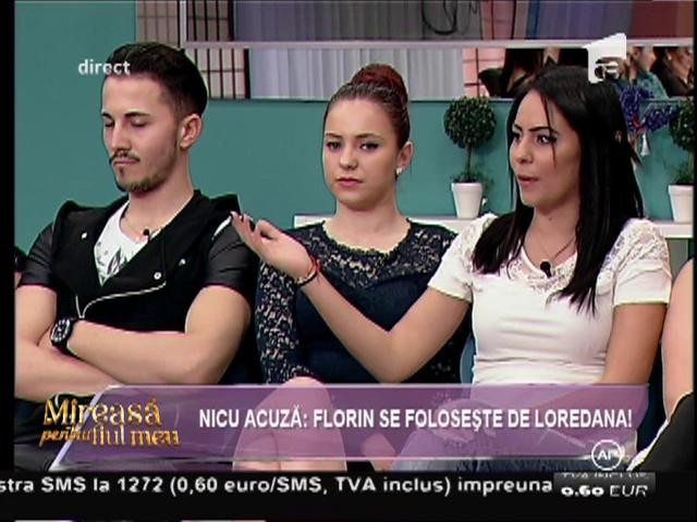 Nicu acuză: "Florin se foloseşte de Loredana!"