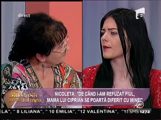 Nicoleta: &rdquo;De c&acirc;nd i-am refuzat fiul, mama lui Ciprian se poartă diferit cu mine&rdquo;