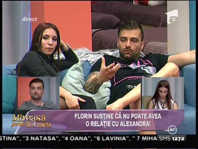 Florin, către Alexandra: "Nu pot avea cu o relaţie cu tine pentru că nu vreau să suferi!"