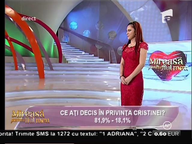 Cristina părăsește competiția &rdquo;Mireasă pentru fiul meu&rdquo;!