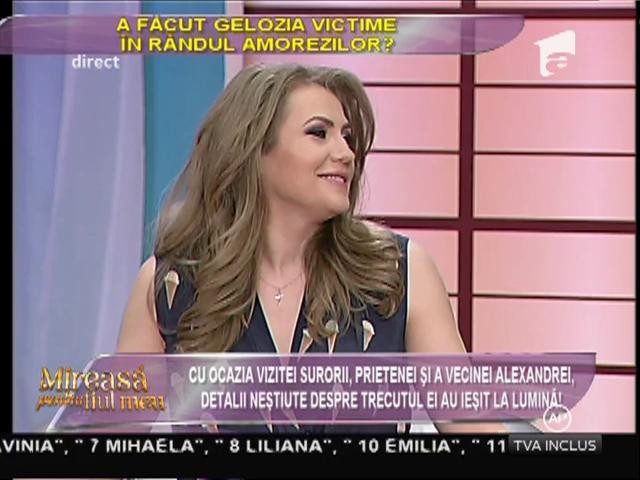 Alexandra a dezvăluit detalii neştiute despre trecutul ei amoros!