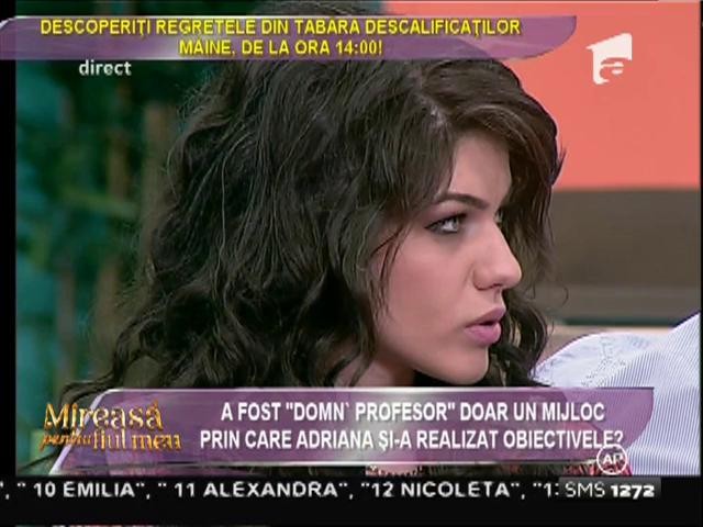 Adriana, acuzată că a despărţit un profesor de partenera lui!