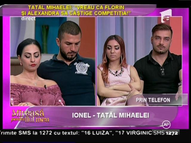 Ionel, tatăl Mihaelei: "Adriana şi Valentin au ajuns pe primul loc doar prin minciună!"