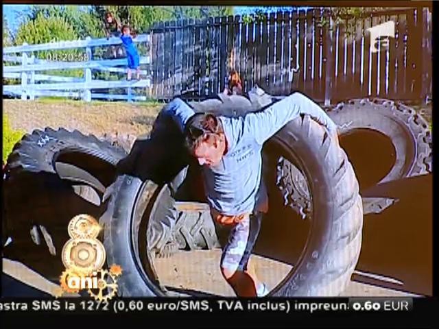 Smiley news: Ține-o pe asta! Cum să faci gimnastică cu roata de tractor