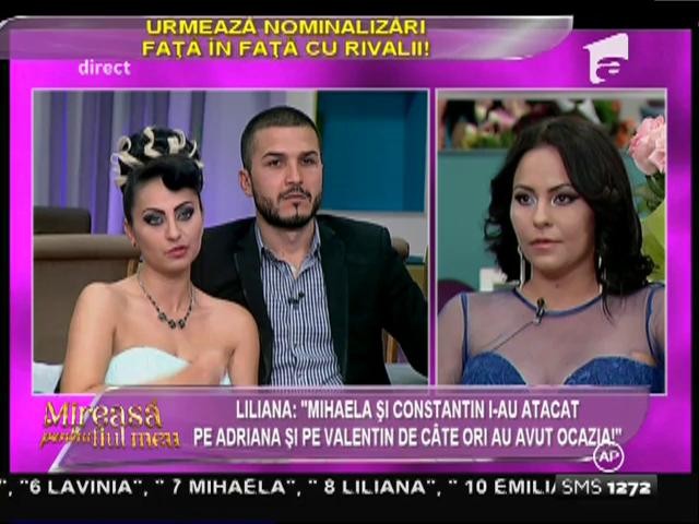 Liliana: "Mihaela şi Constantin i-au atacat pe Adriana şi pe Valentin de c&acirc;te ori au avut ocazia!"