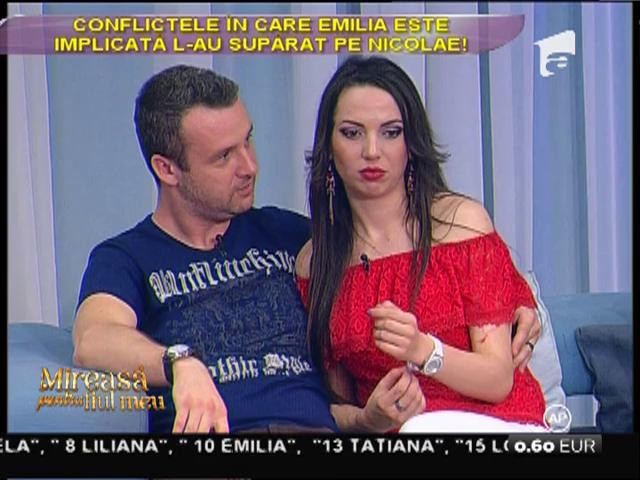 Nicolae, deranjat de conflictele &icirc;n care este implicată iubita lui, Emilia!