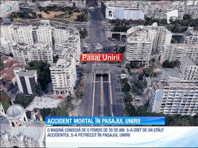 Accident mortal &icirc;n Pasajul Unirii din Bucureşti