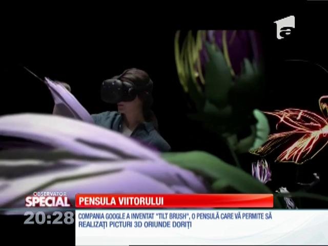 Special! Pensula care pictează imagini 3D
