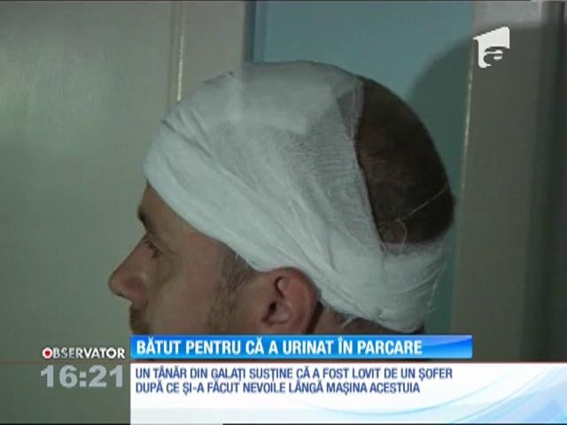 Bătut pentru că a urinat &icirc;n parcare