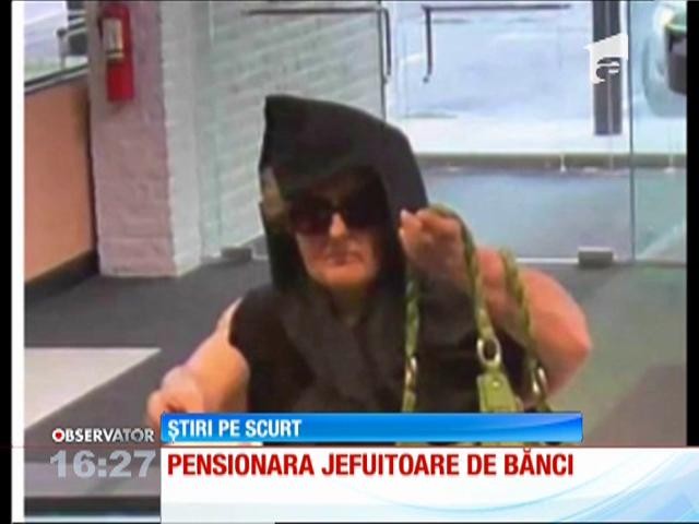 Pensionara jefuitoare de bănci a spart trei filiale &icirc;n doar 21 de ore!