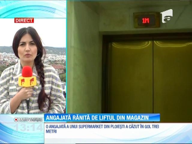 Angajata unui supermarket din Ploieşti a căzut &icirc;n gol trei metri