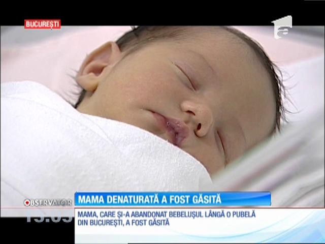 Mama, care şi-a abandonat bebeluşul l&acirc;ngă o pubelă din Bucureşti, a fost identificată de poliţie