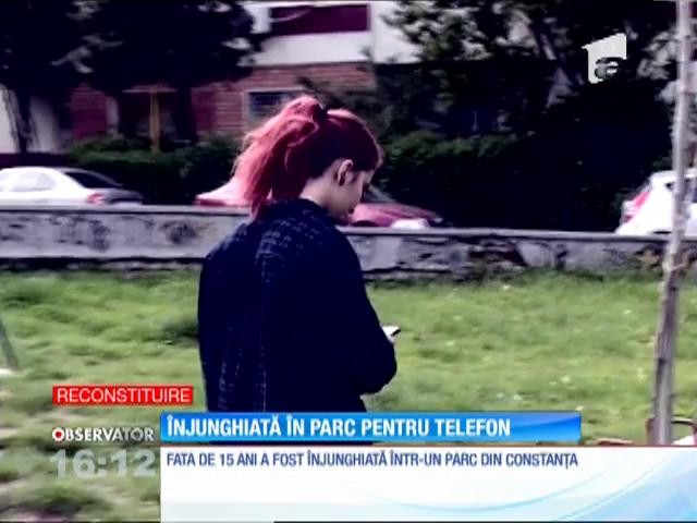 &Icirc;njunghiată &icirc;n parc pentru telefon