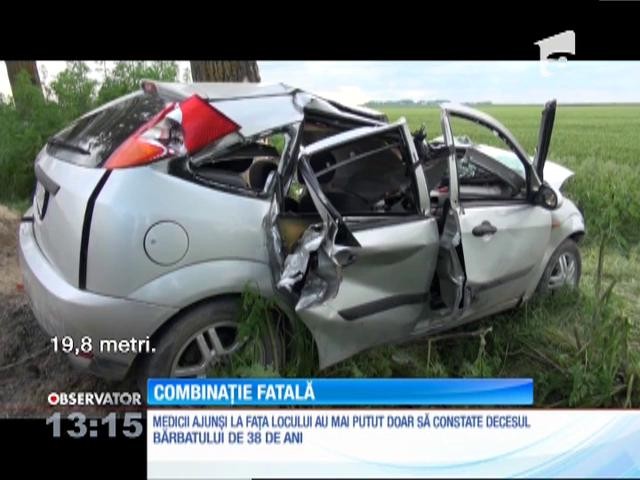 Un bărbat de 38 de ani a murit &icirc;n drum spre București &icirc;ntr-un accident rutier