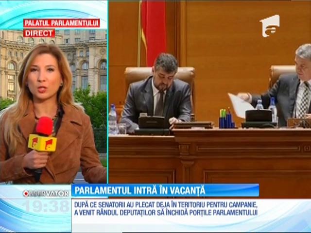 Parlamentarii au intrat &icirc;n vacanţă