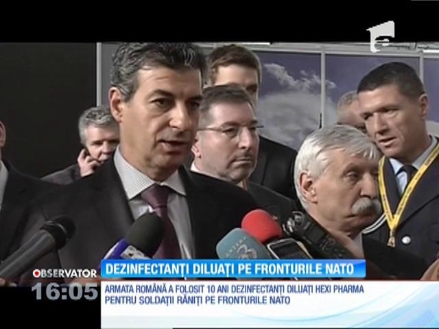 Trupele rom&acirc;neşti din Afganistan, Irak şi Bosnia au folosit, &icirc;n ultimii 10 ani, dezinfectanţi diluaţi!