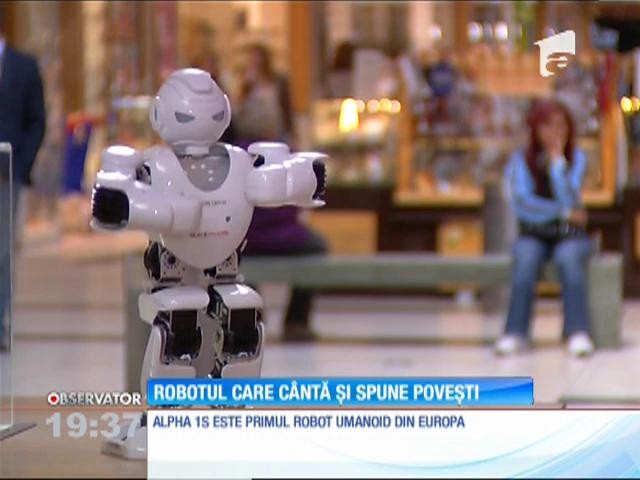 Robotul care c&acirc;ntă și spune povești, &icirc;n Rom&acirc;nia