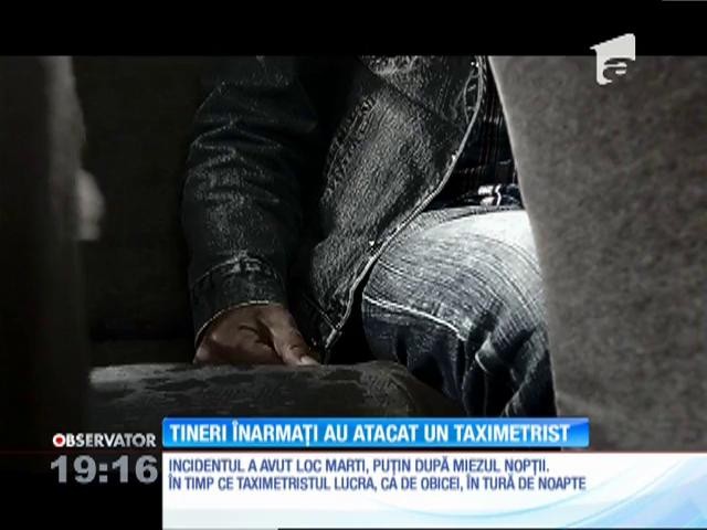 Taximetrist t&acirc;lhărit, bătut şi ameninţat cu o armă