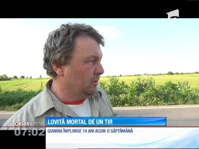O adolescentă bucuroasă că va avea o familie a fost lovită mortal de un TIR, pe o şosea din Brăila
