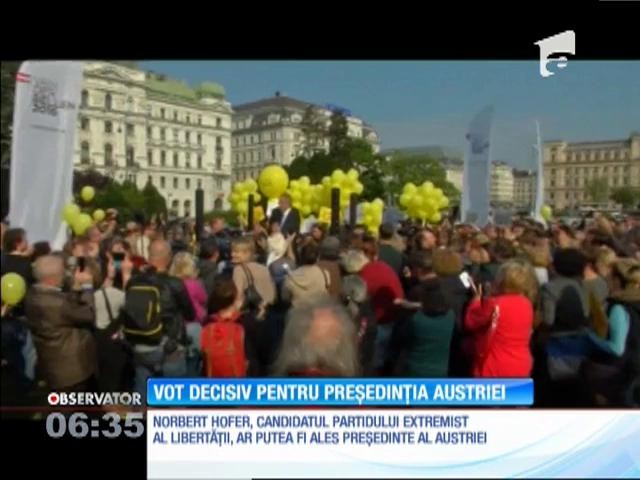 Austria poate deveni prima ţară a Uniunii Europene cu un preşedinte din extrema dreaptă
