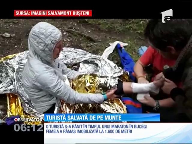 Turistă salvată de salvamontiştii din Bucegi