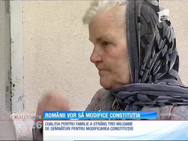 Peste trei milioane de rom&acirc;ni cer modificarea Constituţiei şi interzicerea căsătoriilor gay