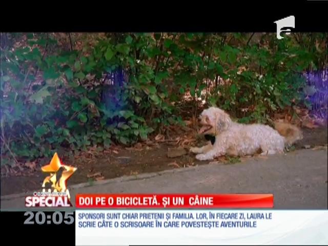 SPECIAL! Doi tineri şi un c&acirc;ine au pornit pe două roţi &icirc;n aventura vieţii lor