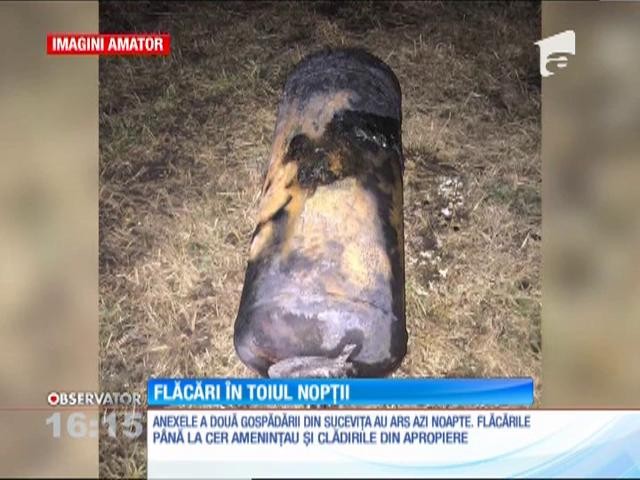 Anexele a două gospodării di Suceviţa au fost făcute scrum