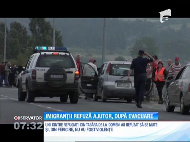 Imigranții din Grecia refuză ajutor, după evacuare