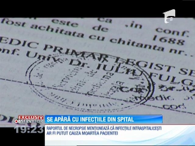 Un doctor de la Spitalul Judeţean Galaţi, acuzat de moartea unei tinere, dă vina pe infecţiile din unitatea medicală
