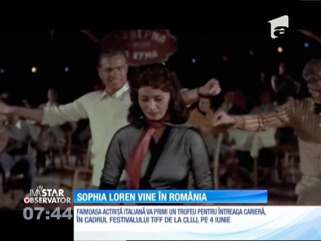 Faimoasa actriţă Sophia Loren vine &icirc;n Rom&acirc;nia