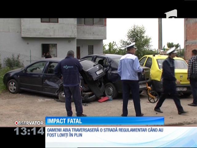 O mașină la volanul căreia era un t&acirc;năr de 18 ani a spulberat trei oameni