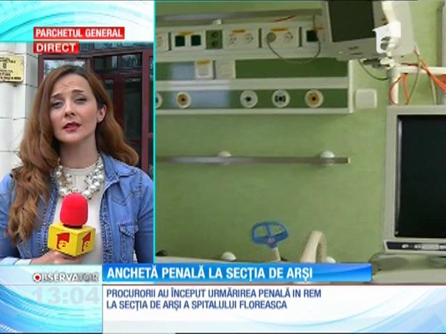 Procurorii &icirc;ncep urmărirea penală &icirc;n cazul Secţiei de Arşi de la Spitalul Floreasca