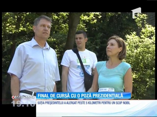 Carmen Iohannis a alergat &icirc;ntr-un semimaraton, la Sibiu