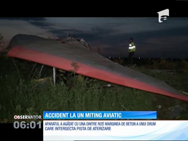 Un motodeltaplan s-a prăbușit de sol &icirc;n timpul unui zbor de agrement, &icirc;n Brăila