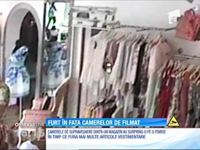 Furt &icirc;n faţa camerelor de filmat, fără nicio jenă, la Piatra Neamţ