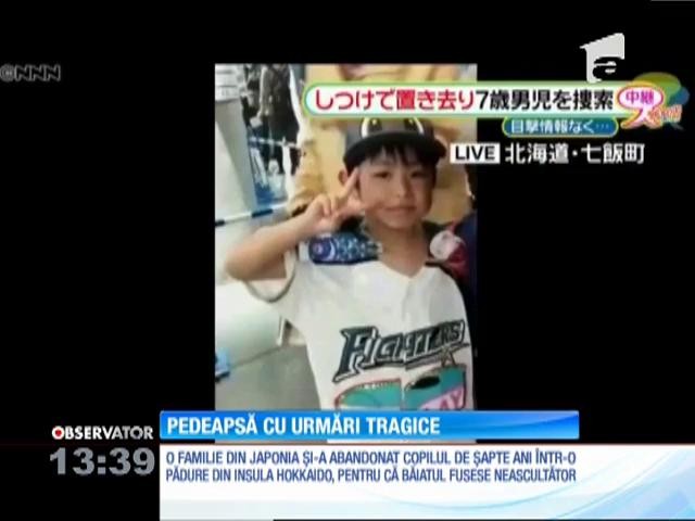 Un băiat de 7 ani, din Japonia, a fost abandonat &icirc;ntr-o pădure plină de urşi chiar de părinţii săi