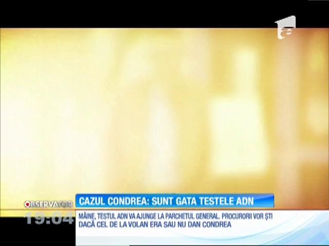 Testele ADN care vor spune clar dacă Dan Condrea era &icirc;n maşina strivită de copac, sunt gata. M&acirc;ine ajung la procurori