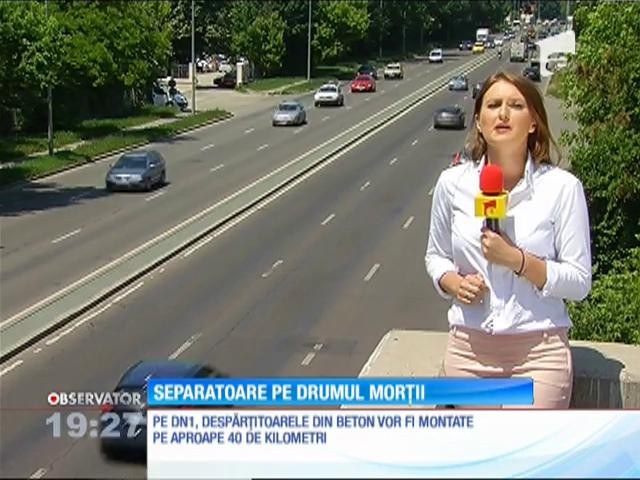 DN1, cea mai periculosă şosea din ţară va fi prevăzuta cu separatoare din beton pentru evitarea accidentelor