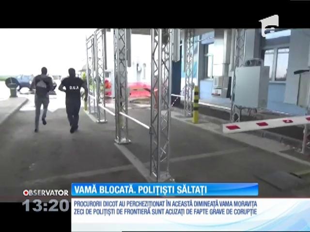 Vama blocata. Polițiști săltați