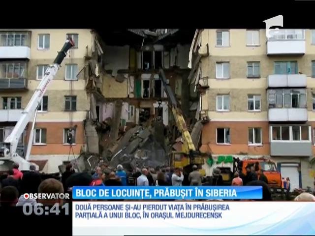 Un bloc de locuinţe s-a prăbuşit pe neaşteptate &icirc;n Siberia. Doi morţi şi trei răniţi